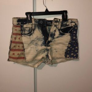 American flag denim booty shorts